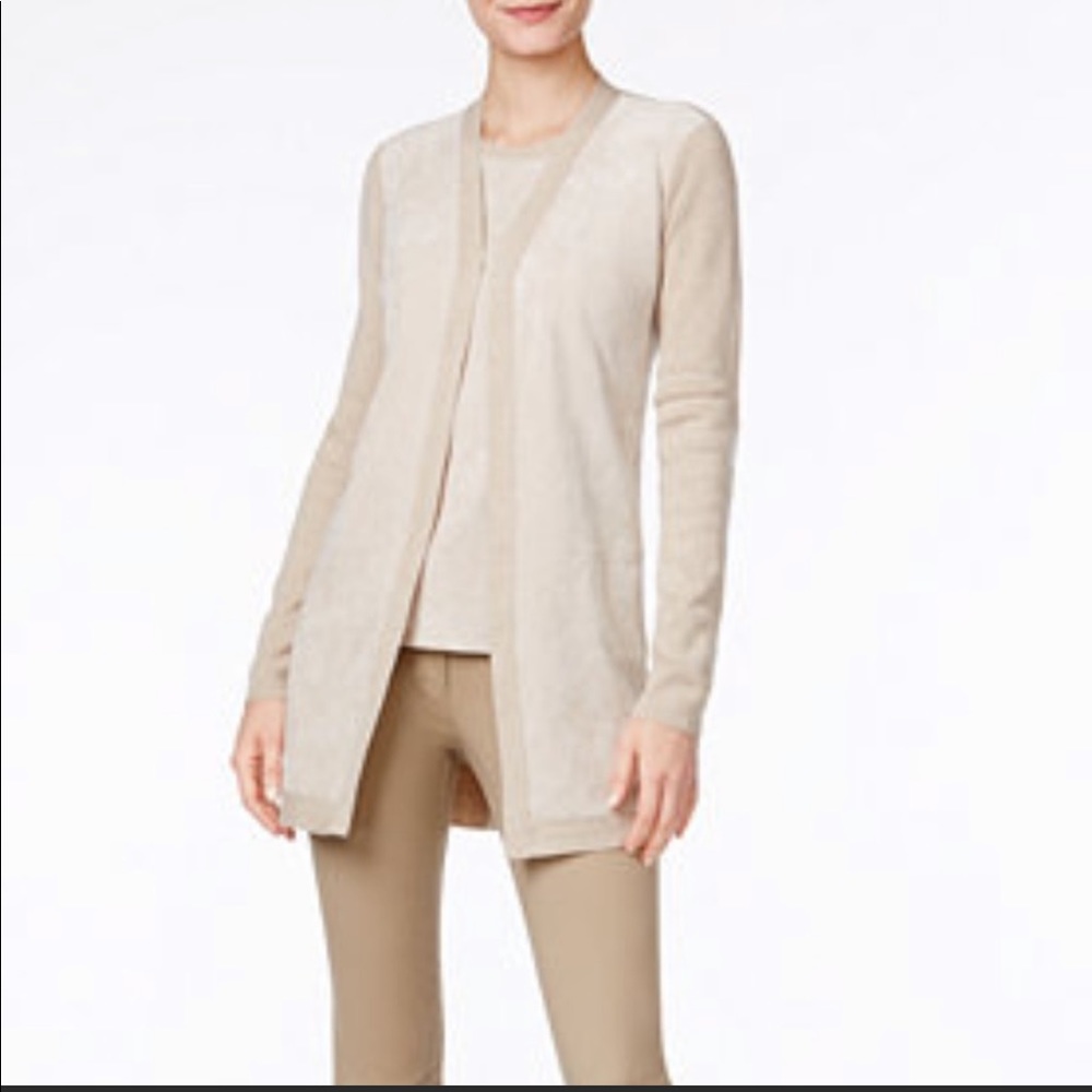 Faux suede detail sweater